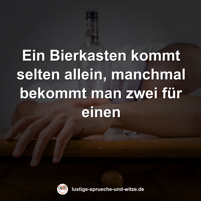 Ein Bierkasten kommt selten allein, manchmal bekommt man zwei f&uuml;r einen
