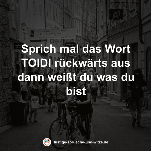 Sprich mal das Wort TOIDI r&uuml;ckw&auml;rts aus dann wei&szlig;t du was du bist