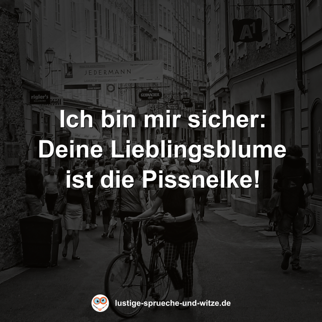 Ich bin mir sicher: Deine Lieblingsblume ist die Pissnelke!