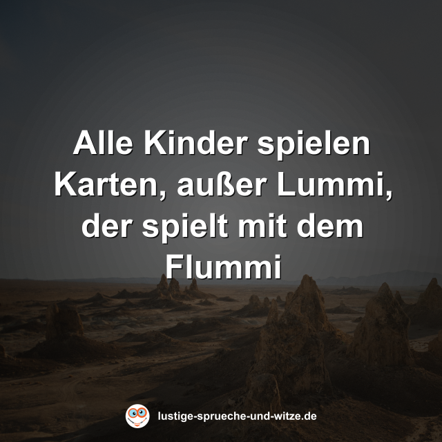 Alle Kinder spielen Karten, au&szlig;er Lummi, der spielt mit dem Flummi