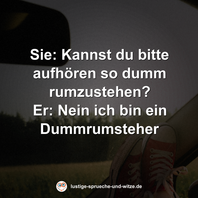 Kannst du bitte aufh&ouml;ren so dumm rumzustehen?