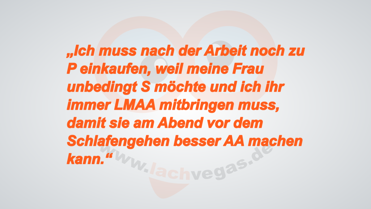 Lustige Sätze mit Abkürzungen